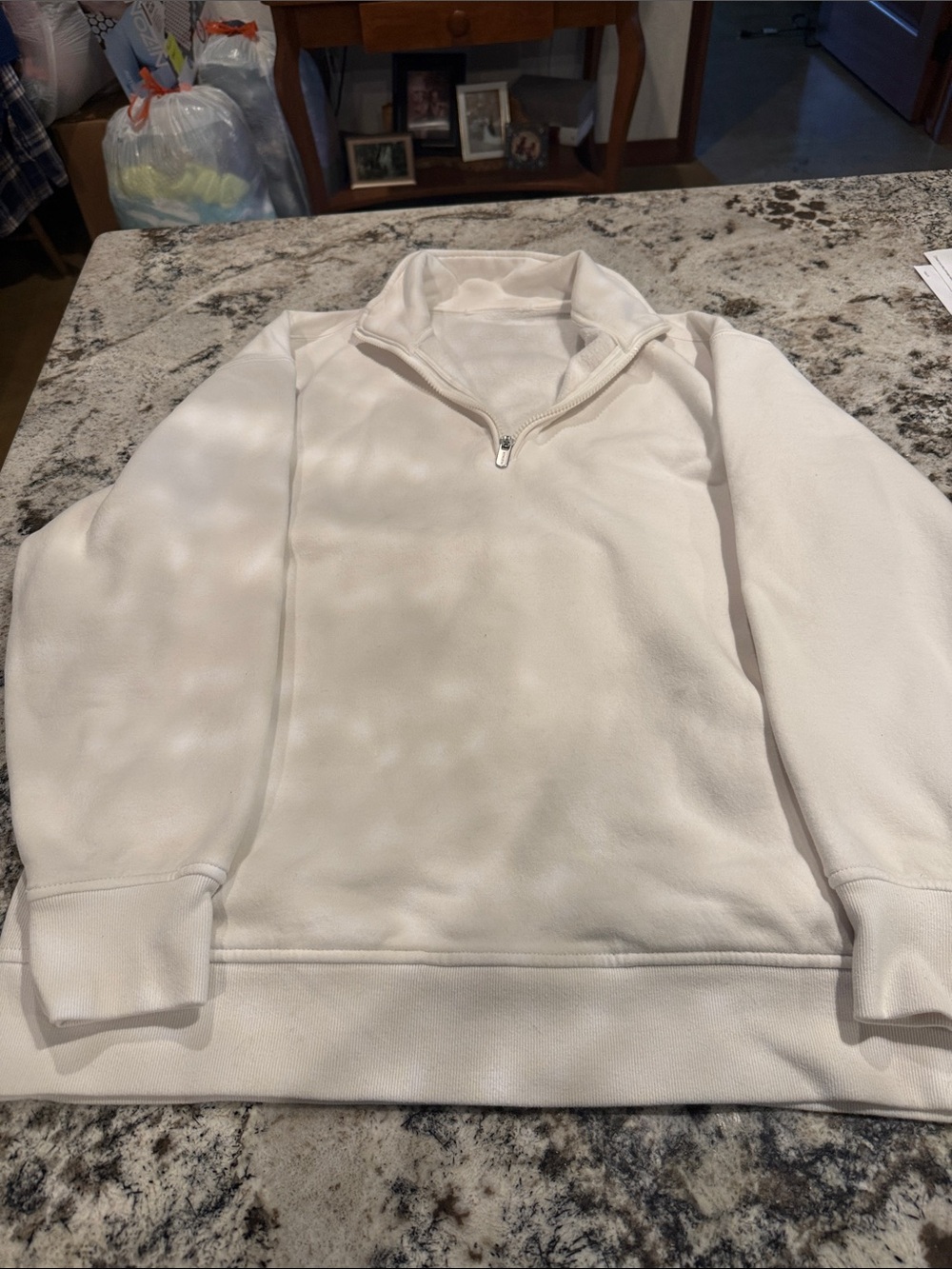 Athleta white Half-Zip Pullover Sweatshirt